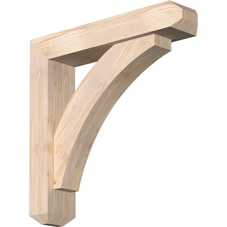 Ekena Millwork Thorton Craftsman Smooth Bracket w/ Offset Brace, Douglas Fir, 5 1/2"W x 26"D x 26"H BKT0604X26X26THR04SDF